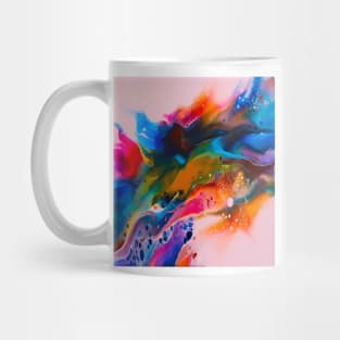 Color Burst (acrylic pour) Mug